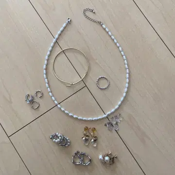 주얼리 세트 펄 목걸이 골드 뱅글