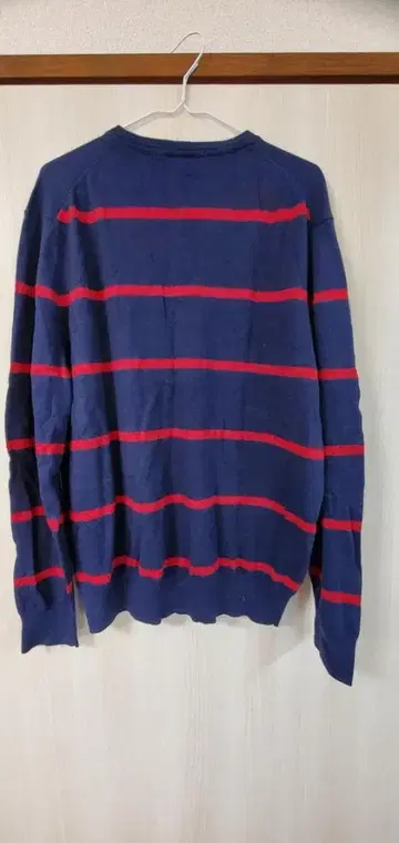 GAP 보더 니트 스웨터 XL 네이비/레드