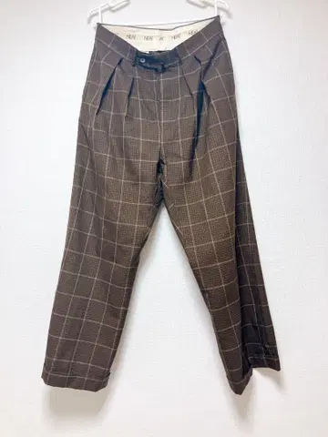 NEAT 체크 팬츠 브라운
