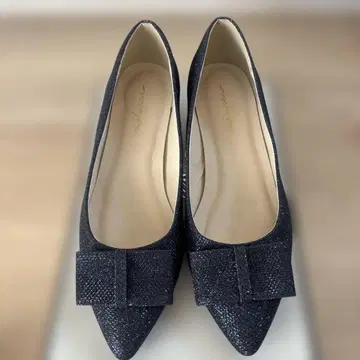 글리터 네이비 스틸레토 펌프스