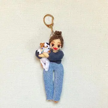 인형 참 백참 기프트 고양이 백 키링