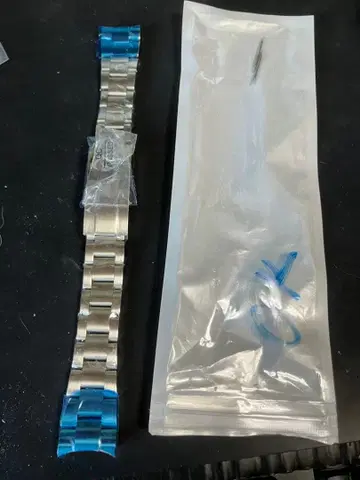 미사용 스테인리스 스틸 메탈 벨트 약 20cm