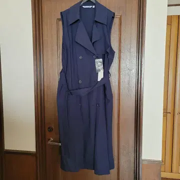 새상품 유니클로 JW ANDERSON 린넨 블렌드 라벨 원피스