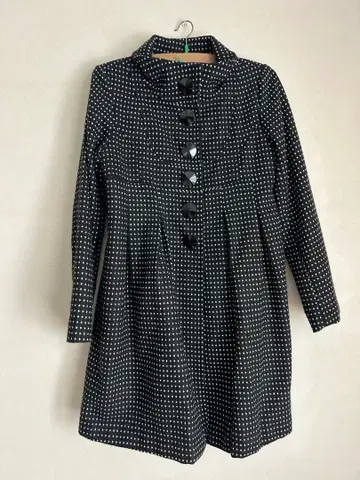 [ 기간 한정 판매 ] 물방울 패턴 롱 코트