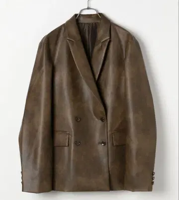 Heather 합성 피혁 테일러드 자켓