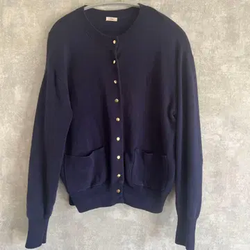 IENA 네이비 100% 코튼 가디건