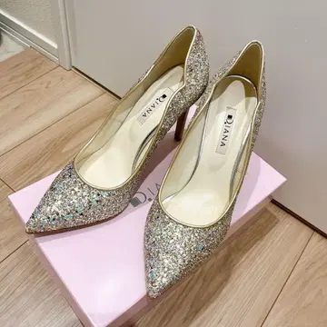 DIANA 실버 글리터 펌프스 25cm