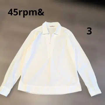 45rpm 코튼 스키퍼 블라우스 화이트