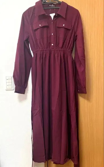 리본 벨트 셔츠 원피스