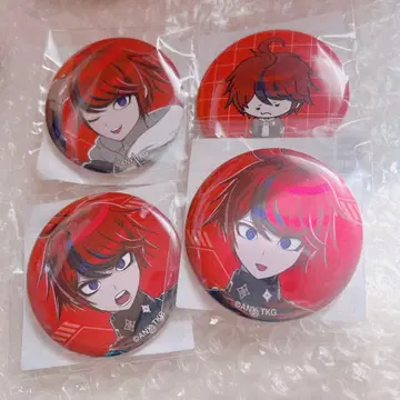 핸드레드 라인 최종 방위 학원 캔뱃지 스미노 타쿠미 4세트