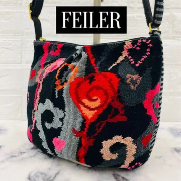 [ FEILER ] 페이러 숄더백 스트라이프 하트 플라워 레어