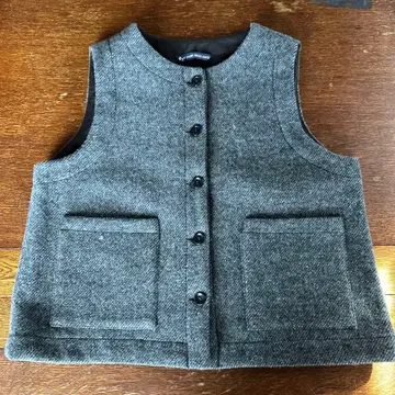 TIGRE BROCANTE 베스트 기모 울 혼방 그레이