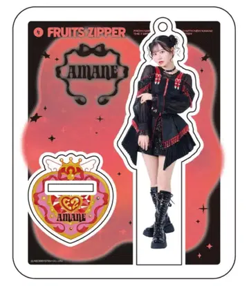 FRUITS ZIPPER 블랙 의상 아크릴 스탠드 츠키아시 아마네