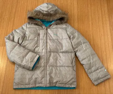 ROXY 체크 무늬 리버서블 다운 자켓