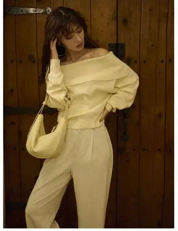 FRAY I.D 와이드 칼라 오프숄더 풀오버