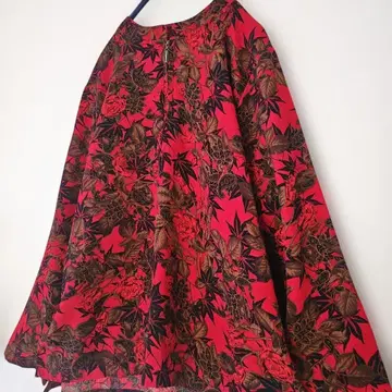 디자인 블라우스 빈티지 레트로 앤티크 단풍 빨간색 구제 의류 셔츠