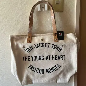 VAN JACKET 토트백 아이보리 빅 남성용, 여성용