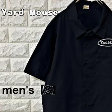 [Yard House] 반팔 셔츠 워크 셔츠 [남성용 S] 블랙 E30