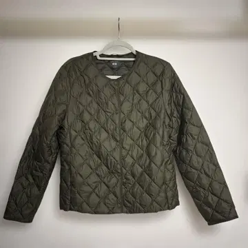 UNIQLO WARM PADDED 퀼팅 자켓 올리브 그린