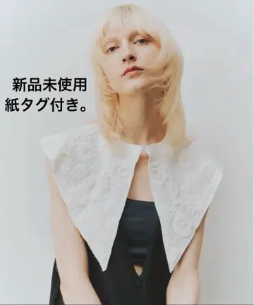 스팽글 자수 플라워 BIG 플레어 카라