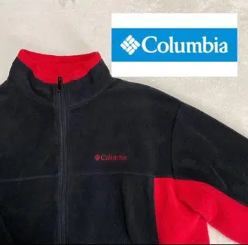 컬럼비아 빨간색 블랙 플리스