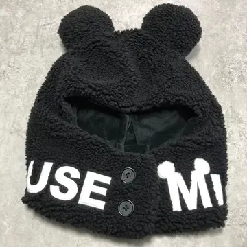 도쿄 디즈니랜드 미키 마우스 귀 달린 플리스 보아 모자