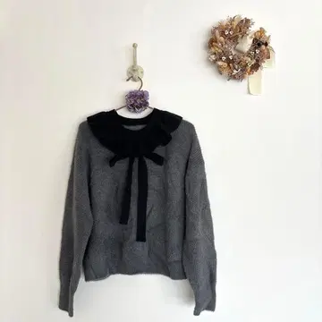 [ Kuose ] 프릴 리본 스웨터 [ 11/30까지 한정판 판매 ]