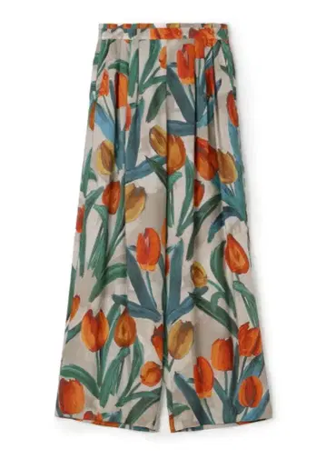 투모로우랜드 Ballsey 토메리사 프린트 2턱 세미 와이드 팬츠