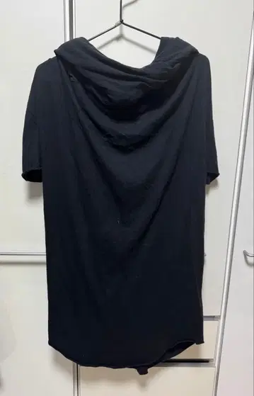 NO ID. BLACK 천축 드레이프 후디드 T셔츠