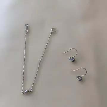 미쉘클랑 실버 팔찌 귀걸이 세트