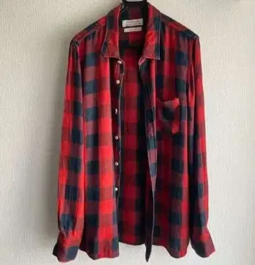 레미 리프 블록 체크 셔츠