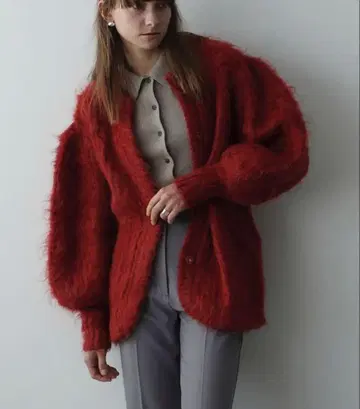 color mohair shaggy cardigan clane