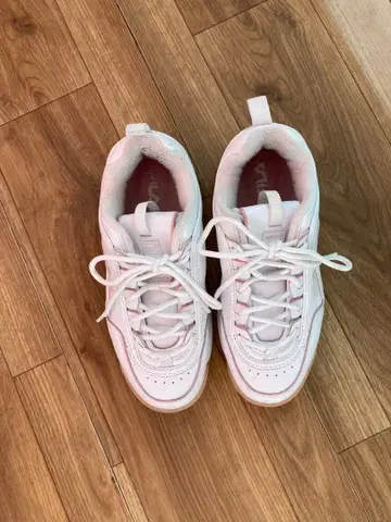 FILA 화이트 핑크 스니커즈