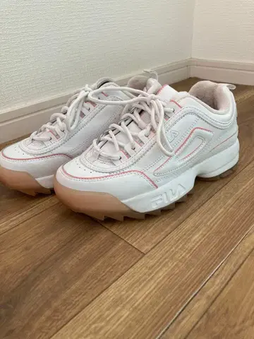 FILA 화이트 핑크 스니커즈