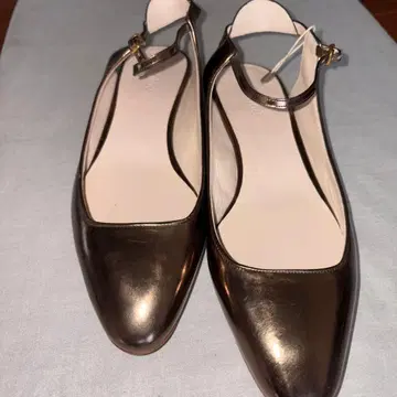 끌로에 메탈릭 브라운 플랫슈즈