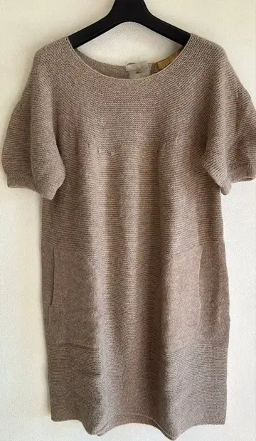 iann loeb 베이지 니트 원피스 알파카