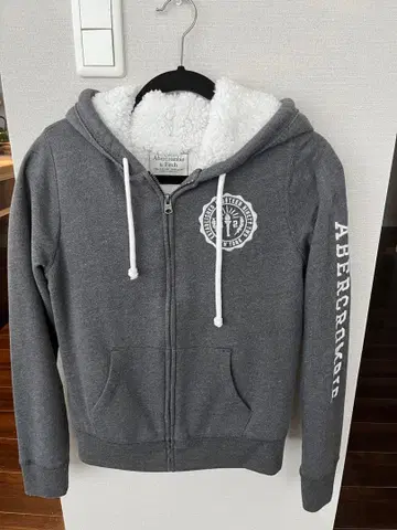 ABERCROMBIE 그레이 집업 후드티
