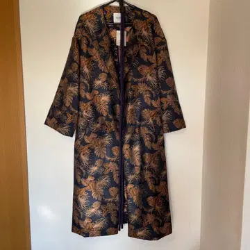 올 패턴 롱 코트 이아 파피오네