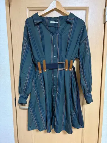 REDYAZEL 레이디 아젤 스트라이프 셔츠 원피스