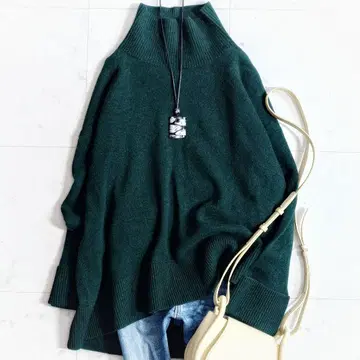 새상품급 투모로우랜드 MACPHEE 캐시미어 혼방 울 터틀넥 니트