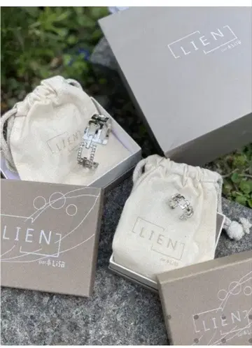 고품질 도금 가공 일본제 체인 모티브 반지 실버 뱅글 세트