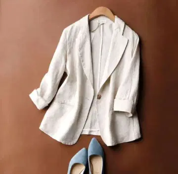 화이트 테일러드 자켓