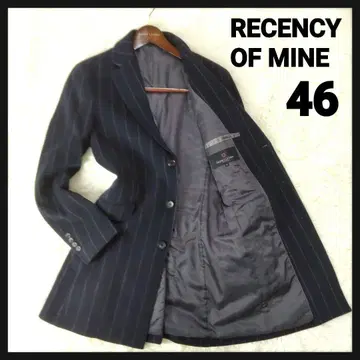 [레어] 리센시 오브 마인 비버 가공 울 체스터 코트 스트라이프