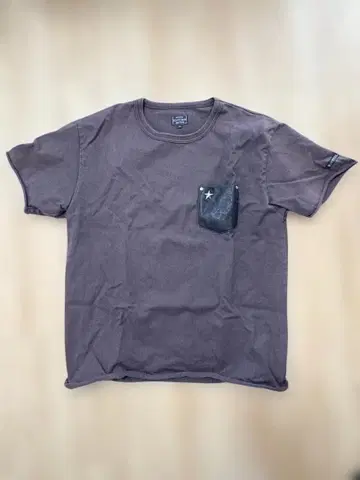 Schott 티셔츠 가죽 포켓 별 모양 스터드