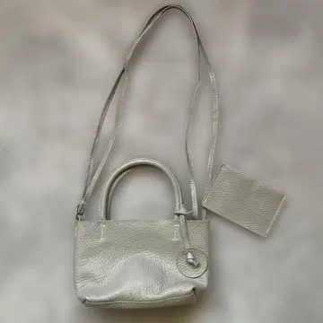 Kotty 라이트 그레이 가죽 숄더백 카드 케이스 포함