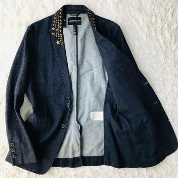 [ 레어 ] 엠포리오 아르마니 데님 테일러드 스터드 M