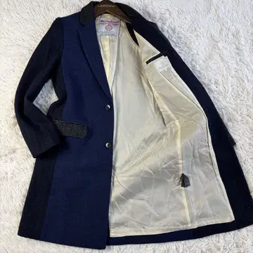 유나이티드 애로우즈 해리스 트위드 체스터 코트 크레이지 패턴