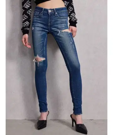 GYDA 데미지 가공 스키니 데님 L 사이즈