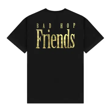 BAD HOP Friends T셔츠 골드 x 블랙 NUBIAN