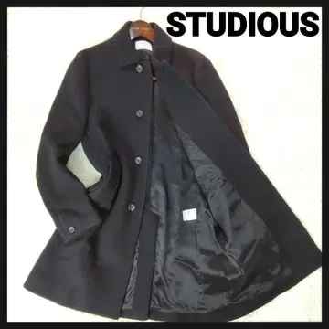 [인기 스테디셀러 아이템] 스테디우스 울 체스터 코트 멜톤 블랙 M 상당